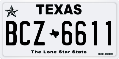 TX license plate BCZ6611