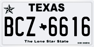TX license plate BCZ6616
