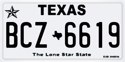 TX license plate BCZ6619