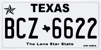 TX license plate BCZ6622