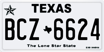 TX license plate BCZ6624