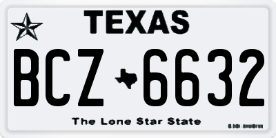 TX license plate BCZ6632