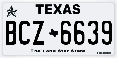 TX license plate BCZ6639