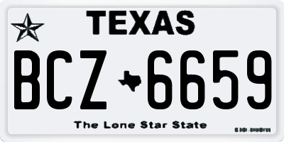 TX license plate BCZ6659