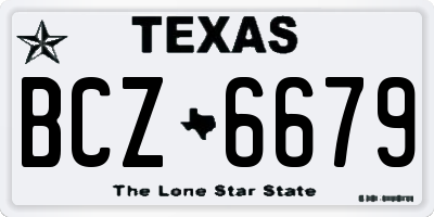 TX license plate BCZ6679