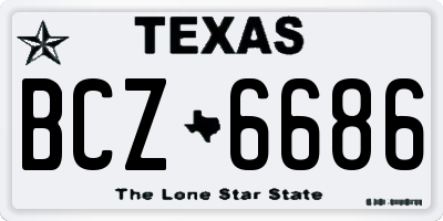 TX license plate BCZ6686