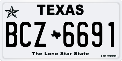 TX license plate BCZ6691