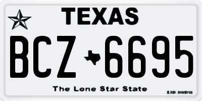 TX license plate BCZ6695
