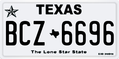 TX license plate BCZ6696