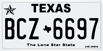 TX license plate BCZ6697