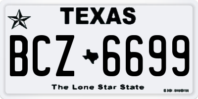 TX license plate BCZ6699