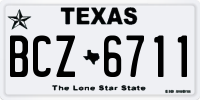 TX license plate BCZ6711