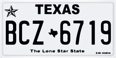 TX license plate BCZ6719