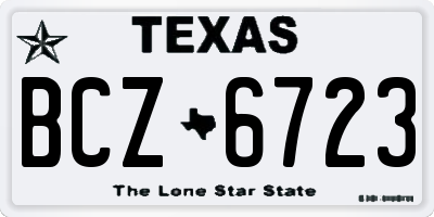 TX license plate BCZ6723