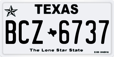 TX license plate BCZ6737