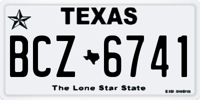 TX license plate BCZ6741