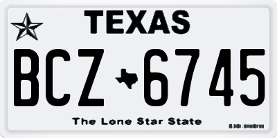 TX license plate BCZ6745