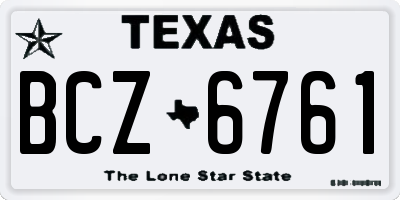 TX license plate BCZ6761