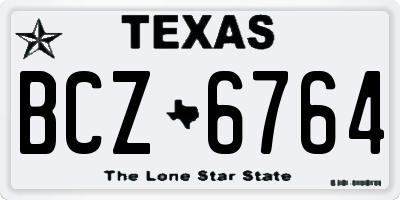 TX license plate BCZ6764