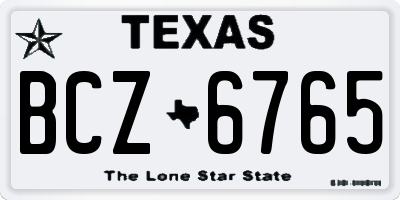 TX license plate BCZ6765