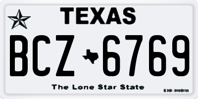 TX license plate BCZ6769