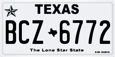 TX license plate BCZ6772