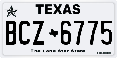 TX license plate BCZ6775