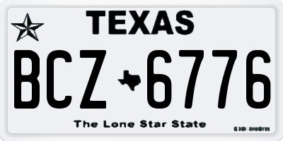 TX license plate BCZ6776