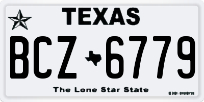 TX license plate BCZ6779