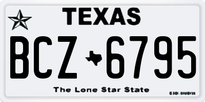TX license plate BCZ6795