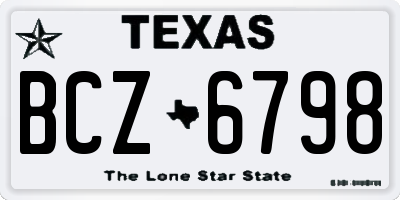 TX license plate BCZ6798