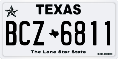 TX license plate BCZ6811