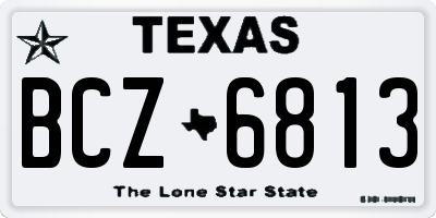 TX license plate BCZ6813