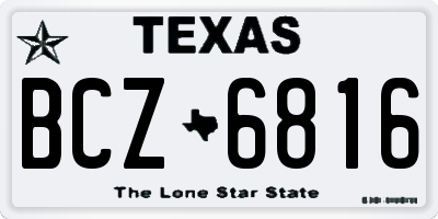 TX license plate BCZ6816