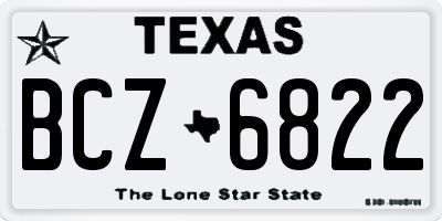 TX license plate BCZ6822