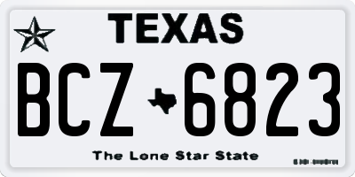 TX license plate BCZ6823