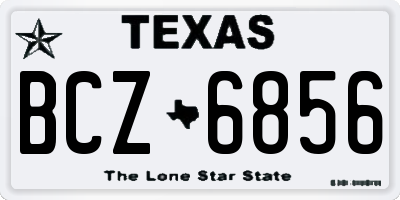 TX license plate BCZ6856