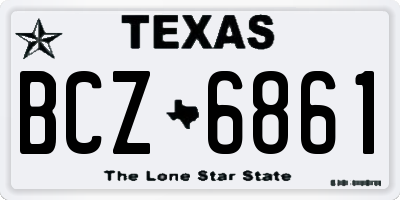 TX license plate BCZ6861