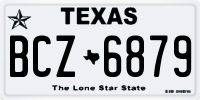 TX license plate BCZ6879