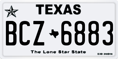 TX license plate BCZ6883