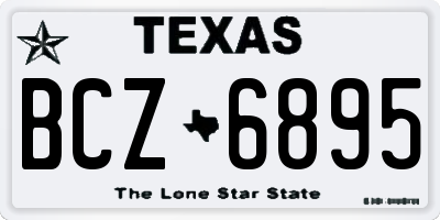 TX license plate BCZ6895