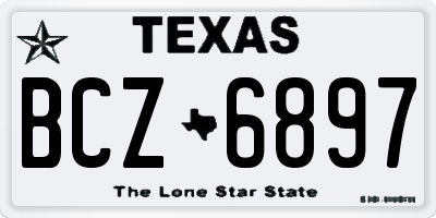 TX license plate BCZ6897