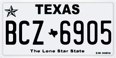 TX license plate BCZ6905