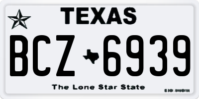 TX license plate BCZ6939