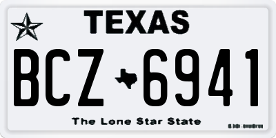TX license plate BCZ6941