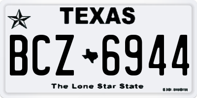 TX license plate BCZ6944