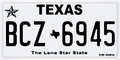 TX license plate BCZ6945