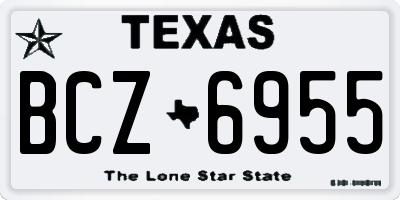 TX license plate BCZ6955