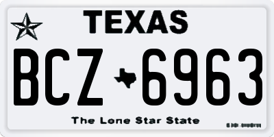 TX license plate BCZ6963