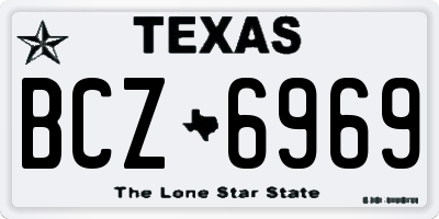 TX license plate BCZ6969